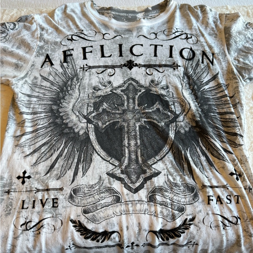 Affliction reversible t shirt- AMAZING shirt